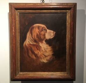  English Oil on Canvas of a Spaniel. Signed and Dated  